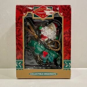 Vintage Christmas Traditions Snowflake Scissors Ornament